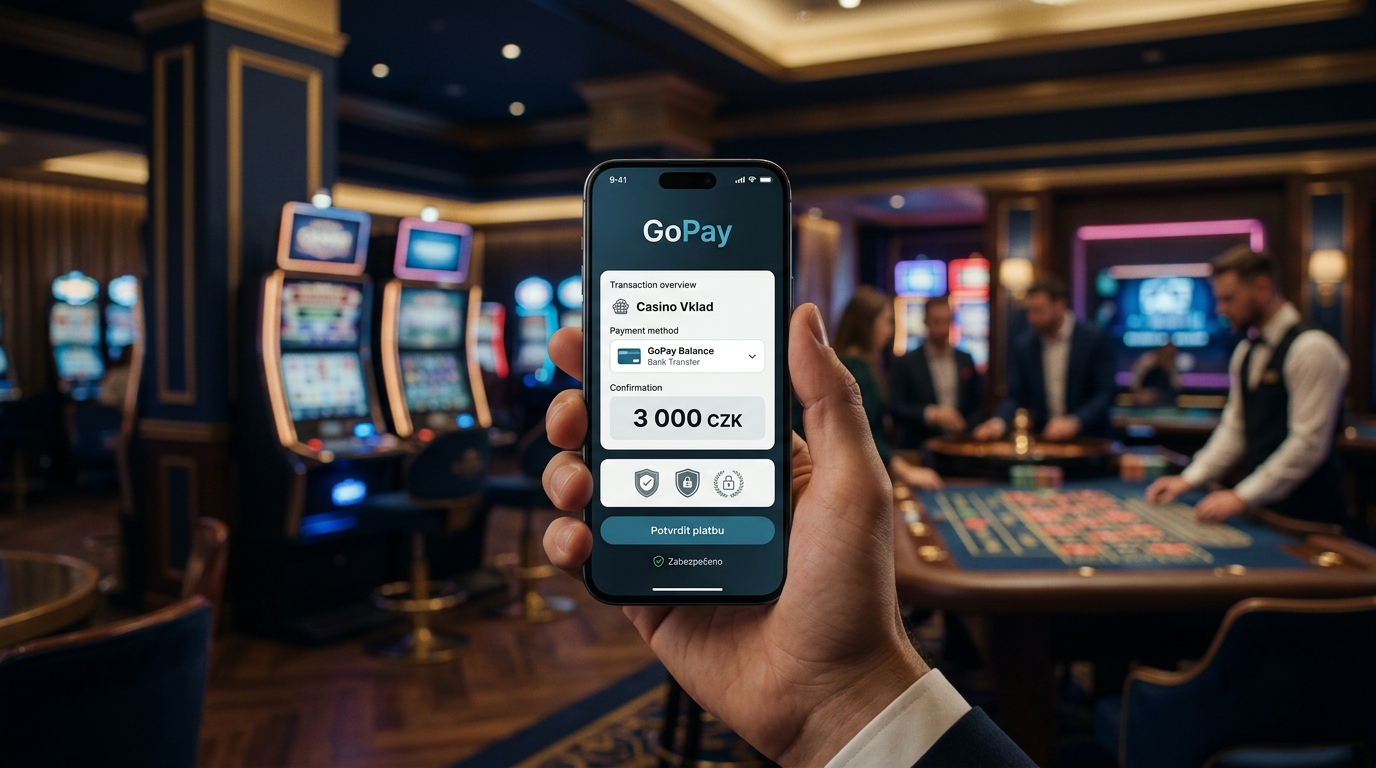 Luxusní rozhraní GoPay casino platby v roce 2026 na moderním telefonu